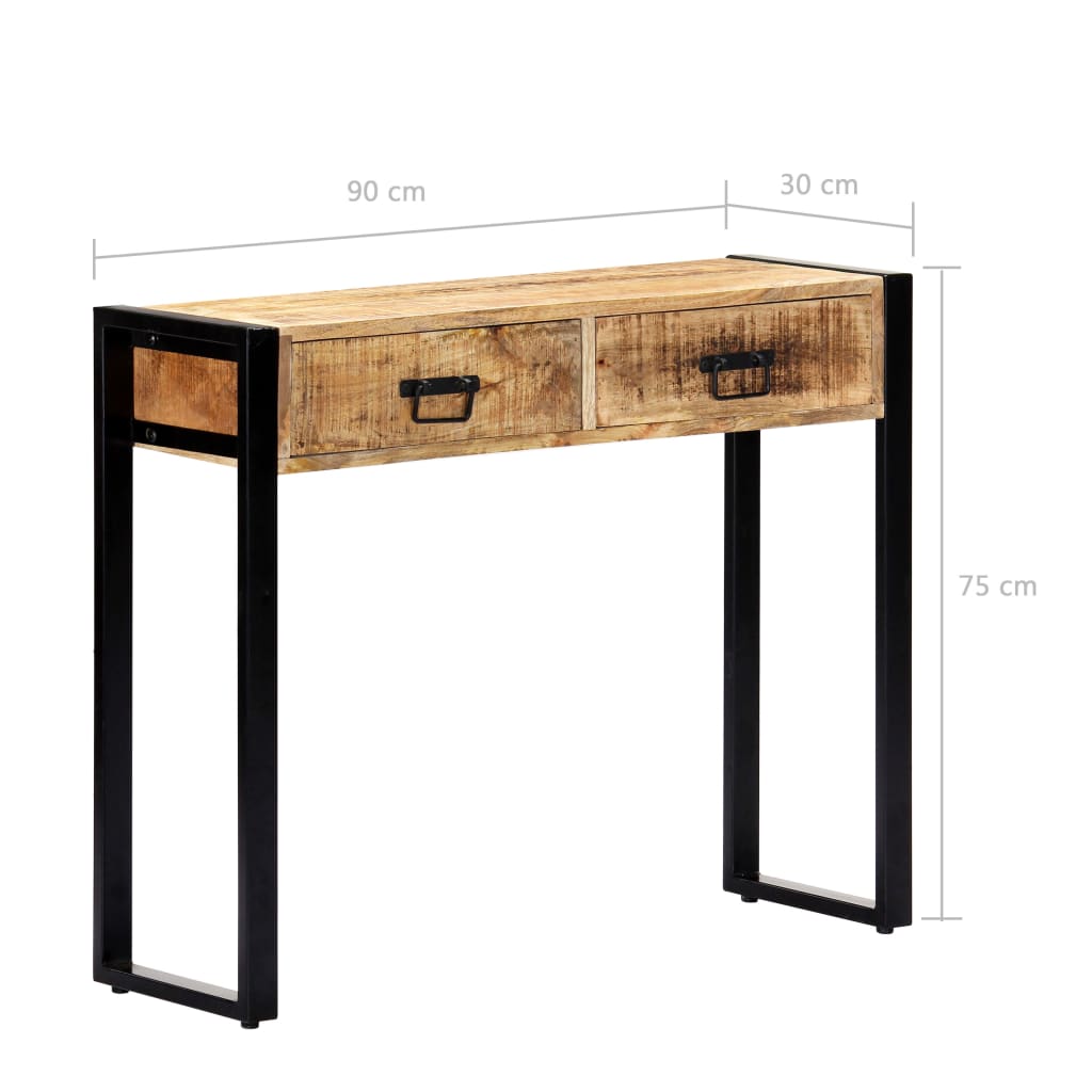 vidaXL Masă consolă, 90 x 30 x 75 cm, lemn masiv de mango vidaXL Masă consolă, 90 x 30 x 75 cm, lemn masiv de mango