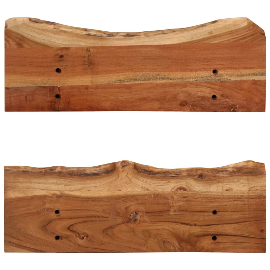 vidaXL Rafturi de perete, 2 buc., 60x20x18 cm, lemn masiv de acacia