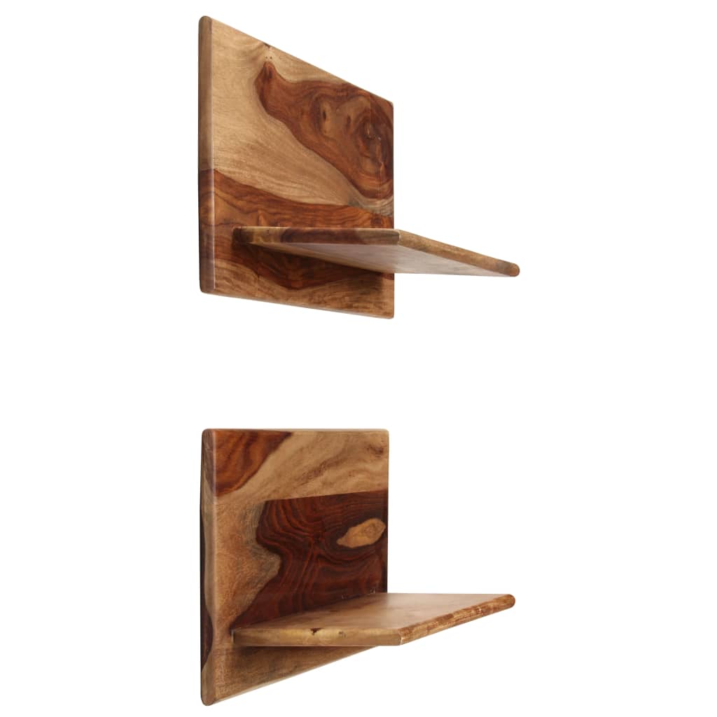 vidaXL Rafturi de perete, 2 buc., 58x26x20 cm, lemn masiv de acacia