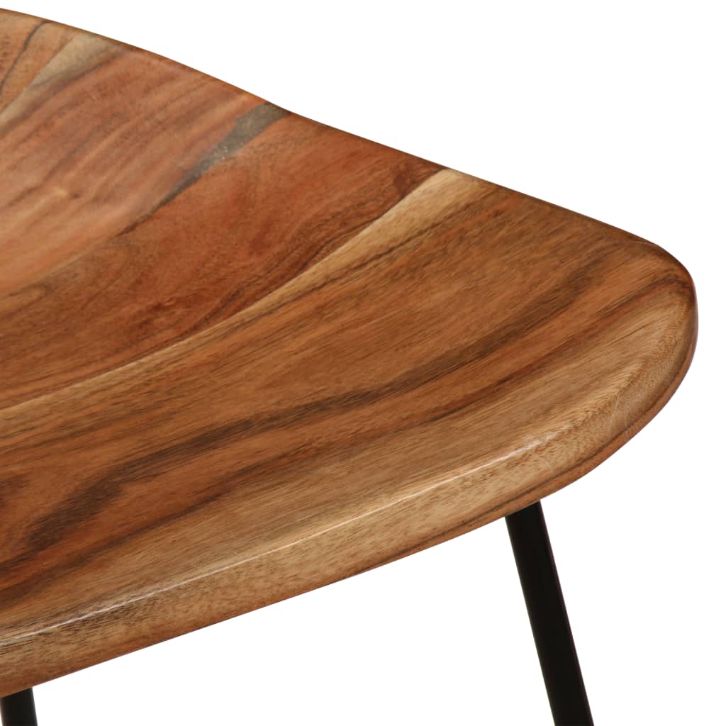 vidaXL Scaune de bar, 2 buc., lemn masiv de acacia