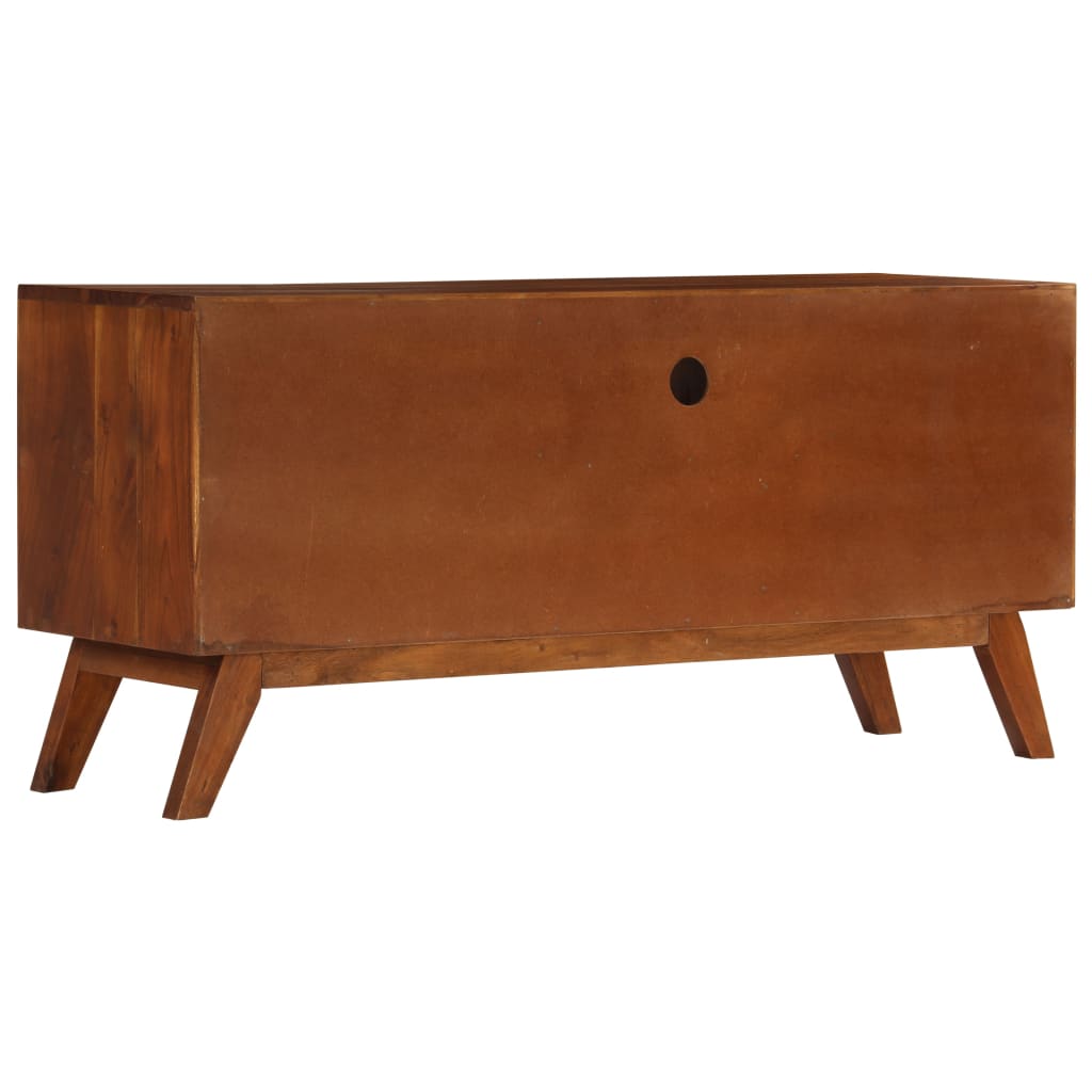 vidaXL Comodă TV cu 3 sertare, 110x35x50 cm, lemn masiv acacia