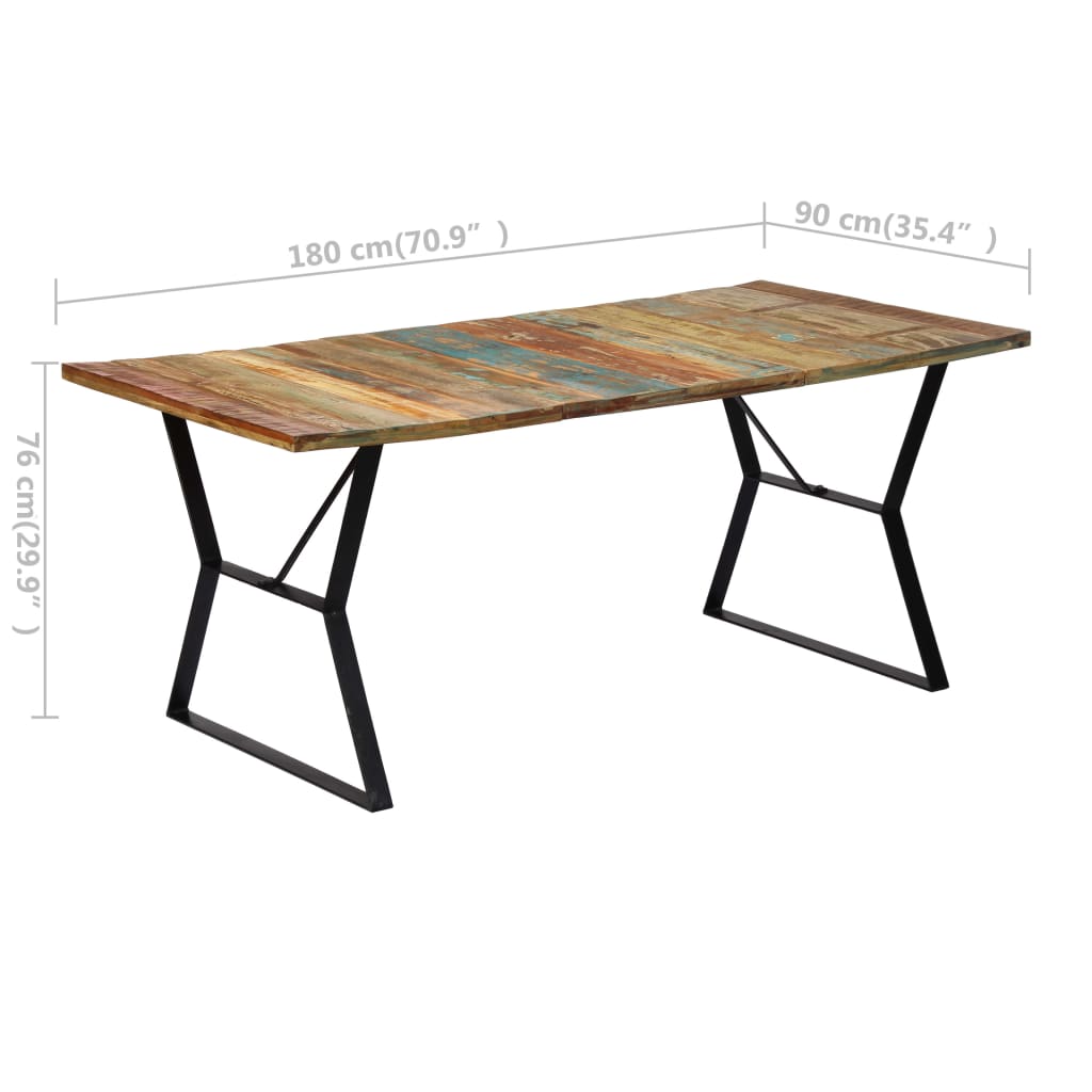 vidaXL Masă de bucătărie, 180 x 90 x 76 cm, lemn masiv reciclat vidaXL Masă de bucătărie, 180 x 90 x 76 cm, lemn masiv reciclat