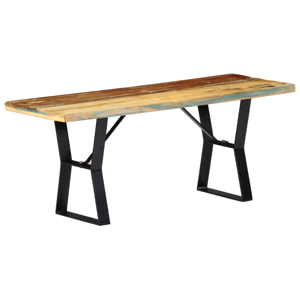 vidaXL Bancă, 110 cm, lemn masiv reciclat vidaXL Bancă, 110 cm, lemn masiv reciclat