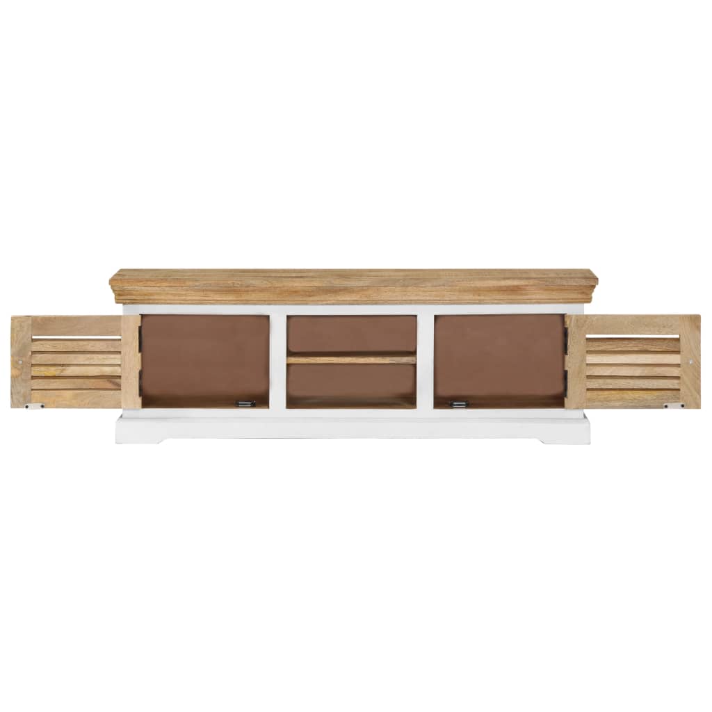 vidaXL Comodă TV, 118 x 30 x 40 cm, lemn masiv de mango vidaXL Comodă TV, 118 x 30 x 40 cm, lemn masiv de mango
