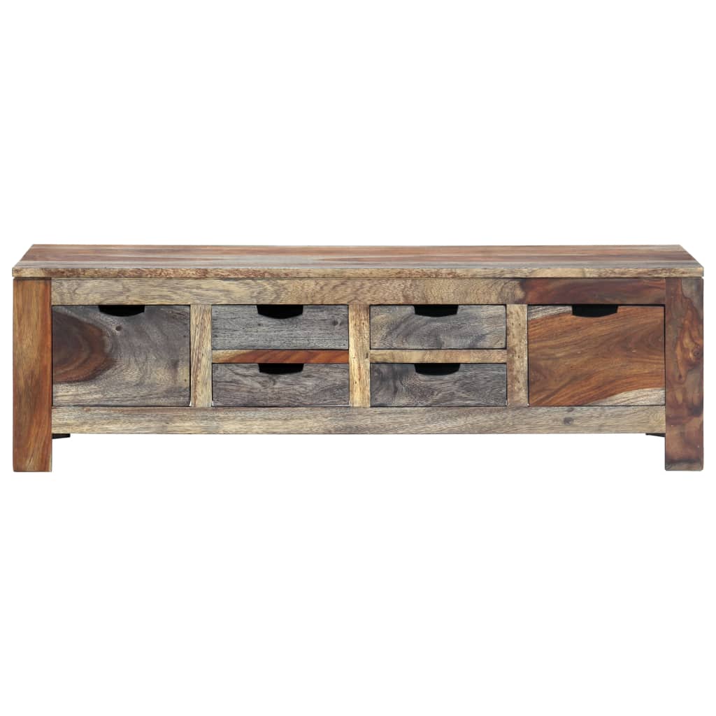 vidaXL Măsuță de cafea, gri, 100x50x30 cm, lemn masiv de acacia