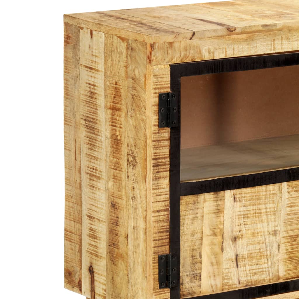 vidaXL Servantă, maro și negru, 160x30x80 cm, lemn de mango nefinisat