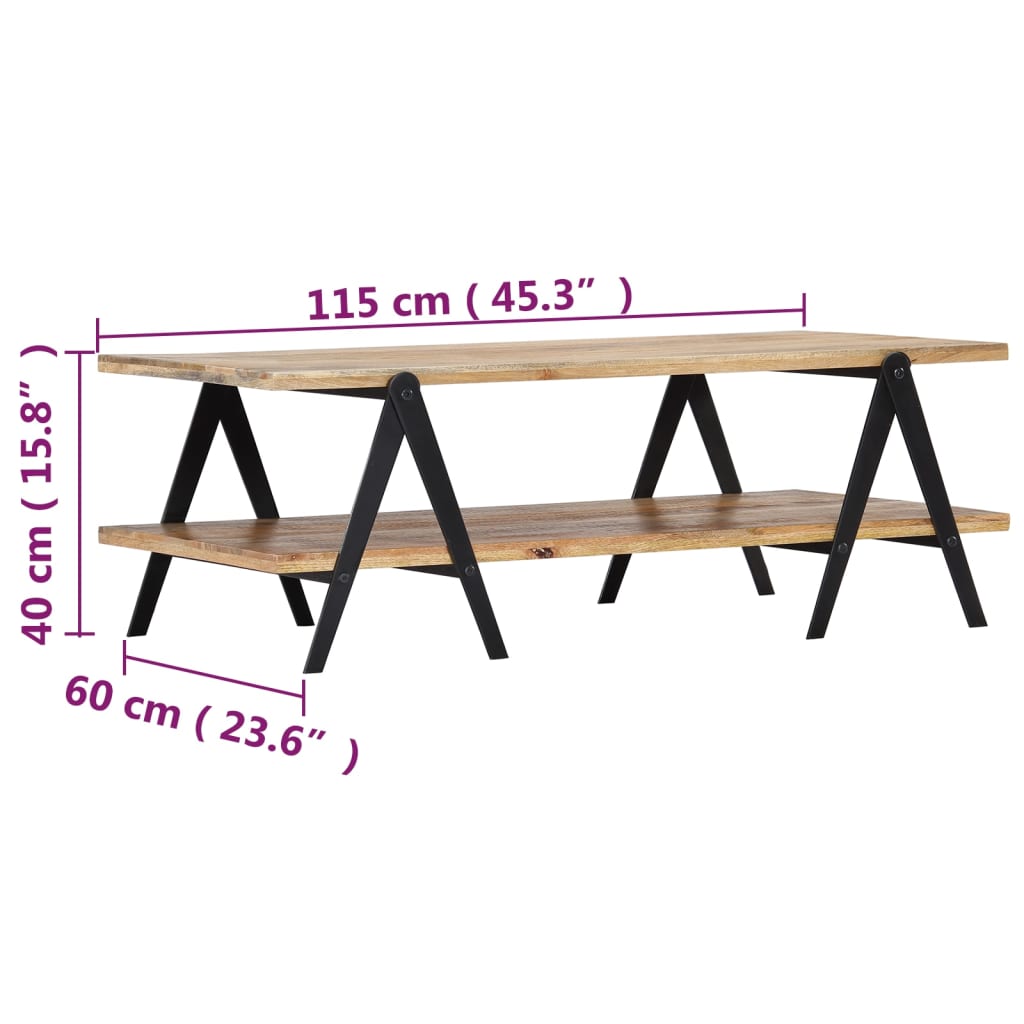 vidaXL Măsuță de cafea, 115 x 60 x 40, lemn masiv de mango vidaXL Măsuță de cafea, 115 x 60 x 40, lemn masiv de mango