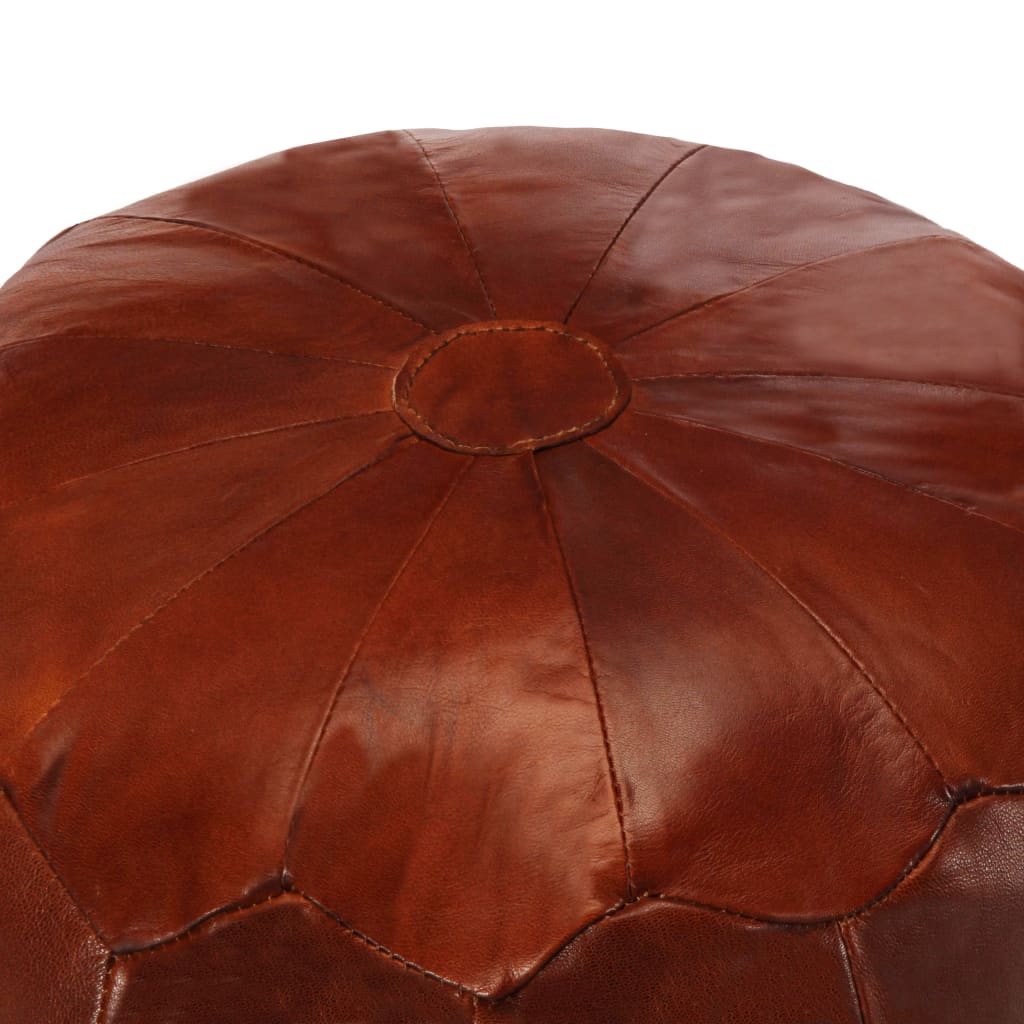 vidaXL Taburet, cafeniu-roșiatic, 40x35 cm, piele naturală de capră vidaXL Taburet, cafeniu-roșiatic, 40x35 cm, piele naturală de capră