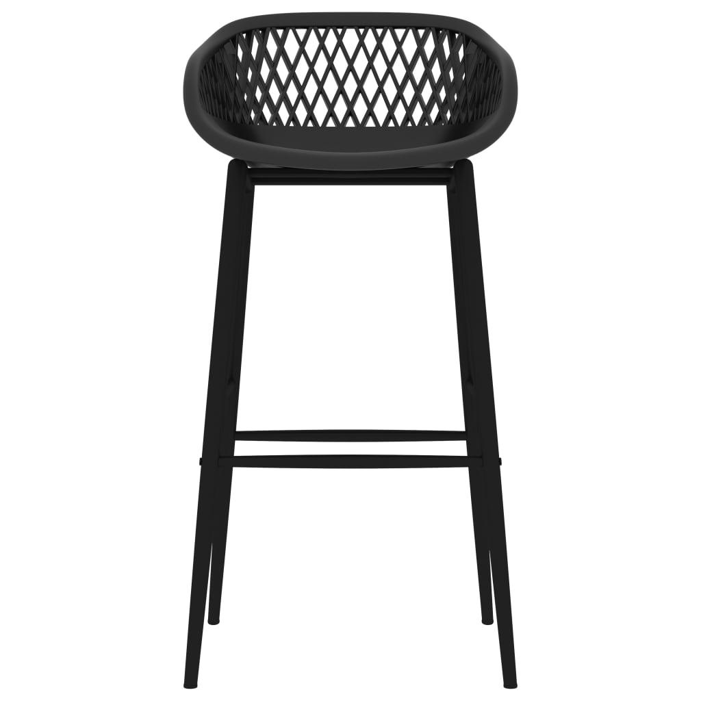 vidaXL Scaune de bar, 2 buc, negru