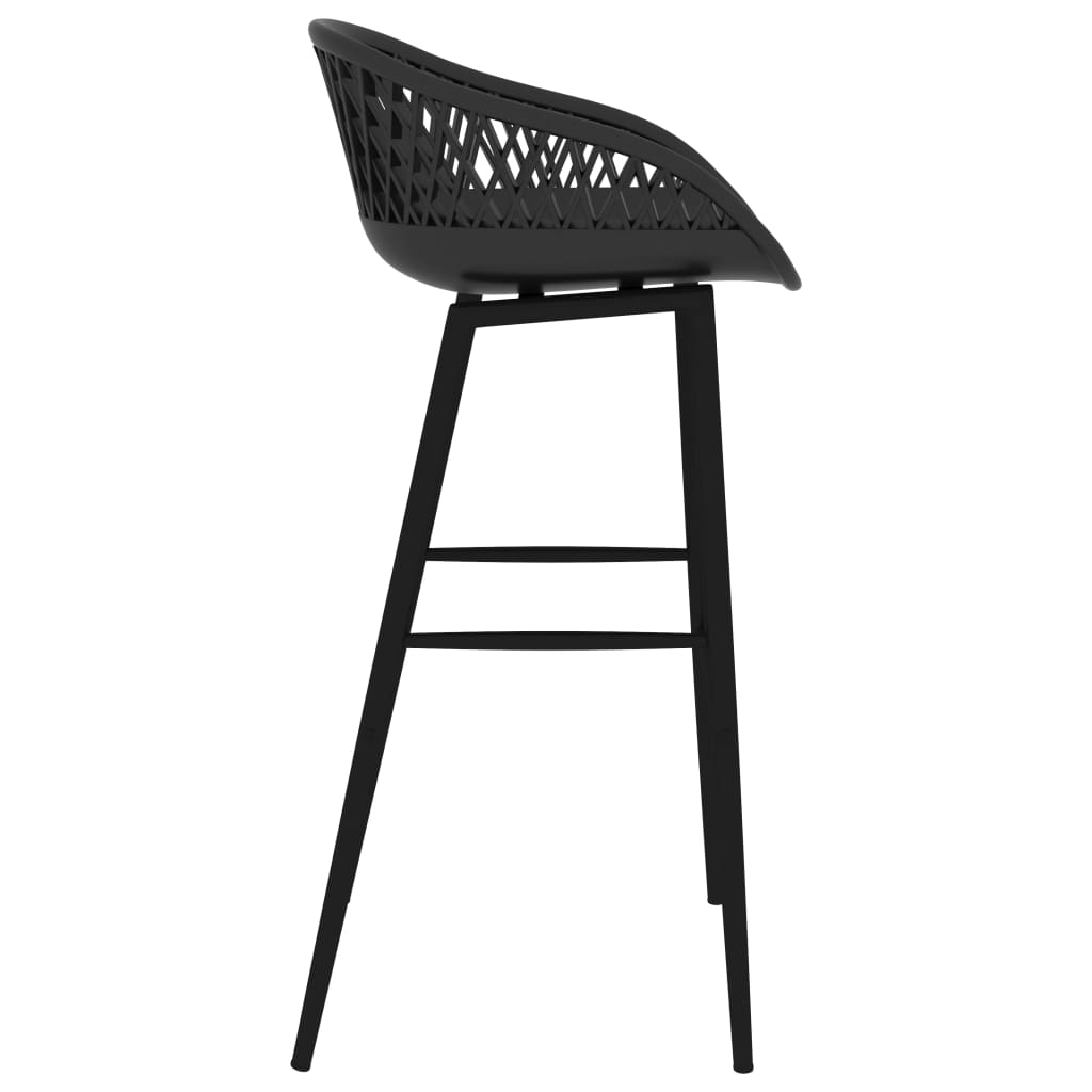 vidaXL Scaune de bar, 2 buc, negru