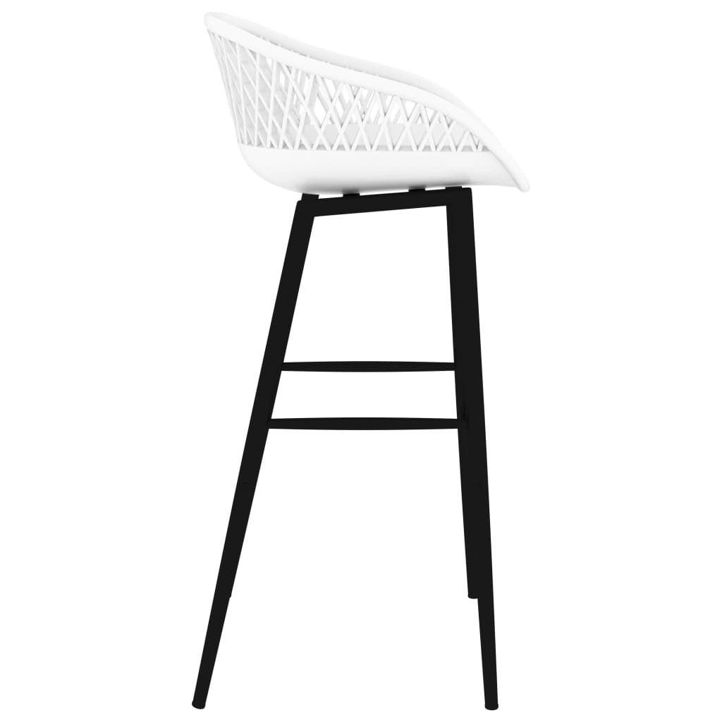 vidaXL Scaune de bar, 2 buc, alb vidaXL Scaune de bar, 2 buc, alb
