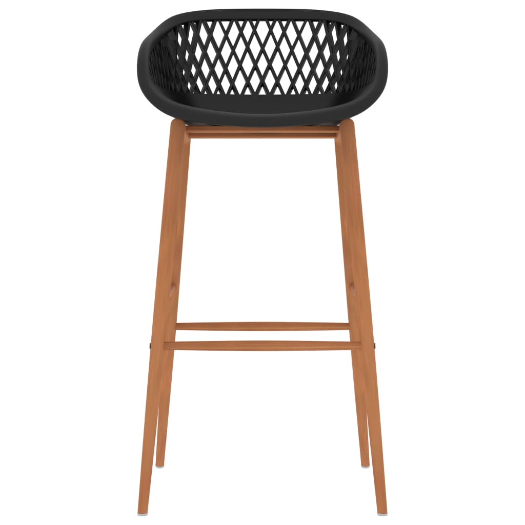 vidaXL Scaune de bar, 2 buc, negru vidaXL Scaune de bar, 2 buc, negru