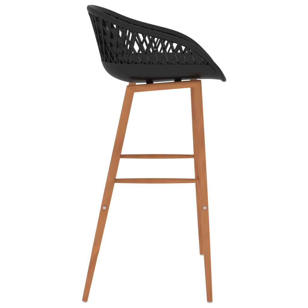 vidaXL Scaune de bar, 2 buc, negru vidaXL Scaune de bar, 2 buc, negru