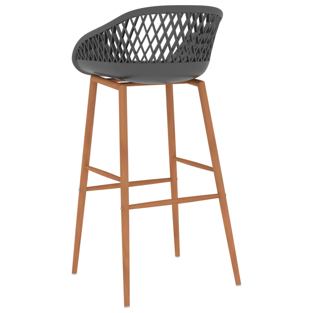 vidaXL Scaune de bar, 2 buc., gri vidaXL Scaune de bar, 2 buc., gri