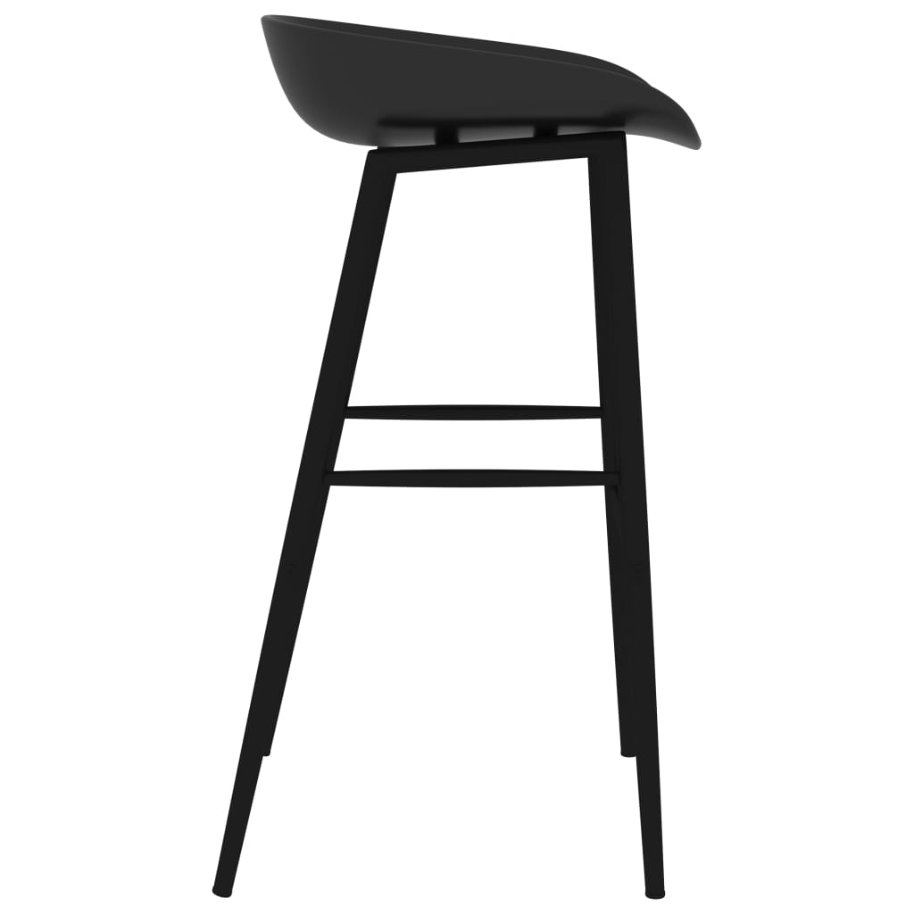 vidaXL Scaune de bar, 2 buc, negru