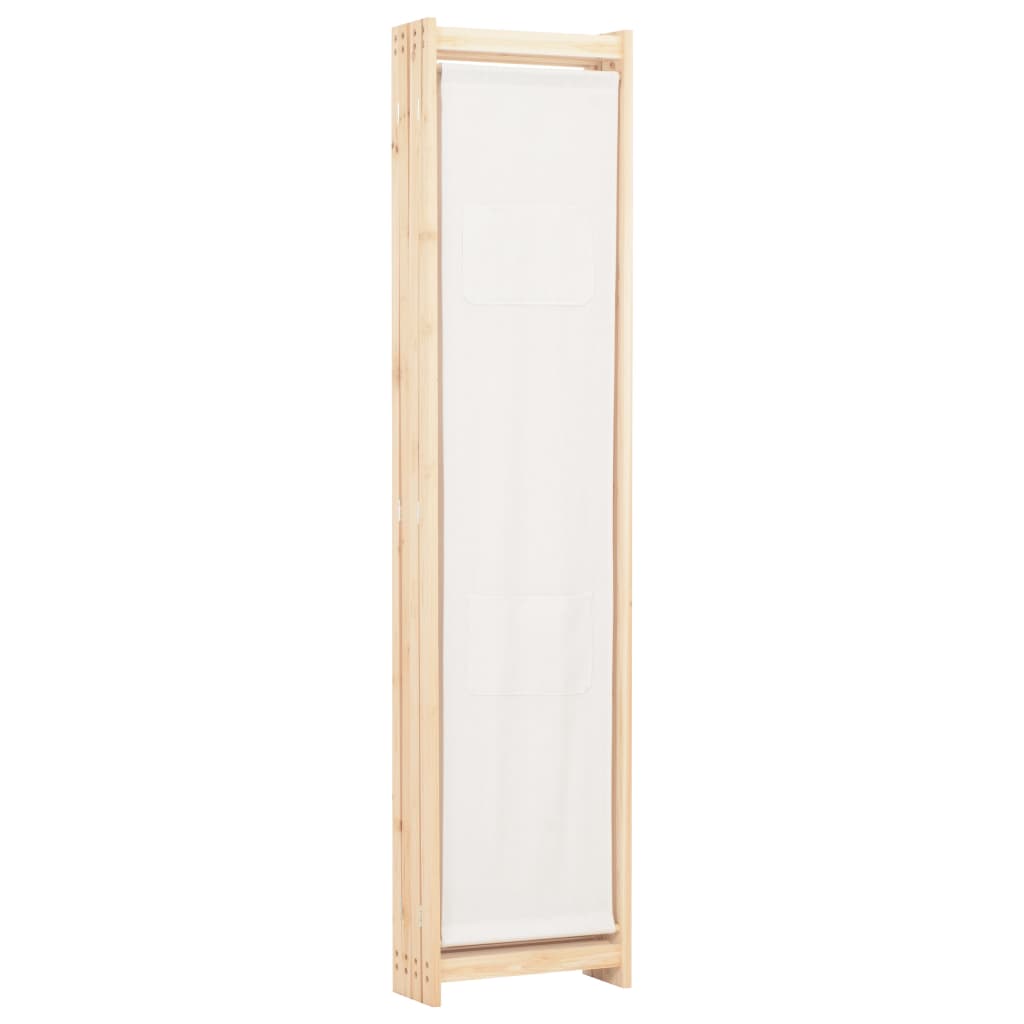 vidaXL Paravan de cameră cu 4 panouri, crem, 160x170x4 cm, textil vidaXL Paravan de cameră cu 4 panouri, crem, 160x170x4 cm, textil