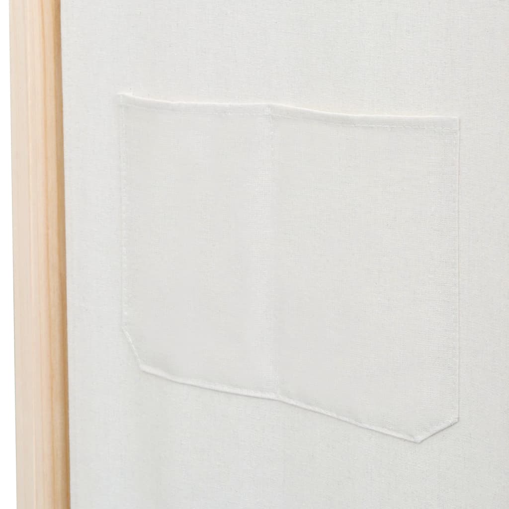 vidaXL Paravan cameră, 6 panouri, crem, 240x170 x4 cm, material textil vidaXL Paravan cameră, 6 panouri, crem, 240x170 x4 cm, material textil