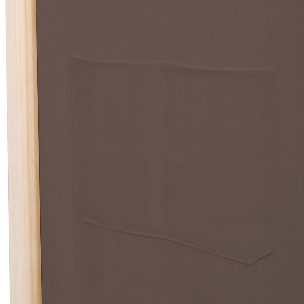 vidaXL Paravan cameră cu 6 panouri, maro, 240x170x4cm, material textil vidaXL Paravan cameră cu 6 panouri, maro, 240x170x4cm, material textil