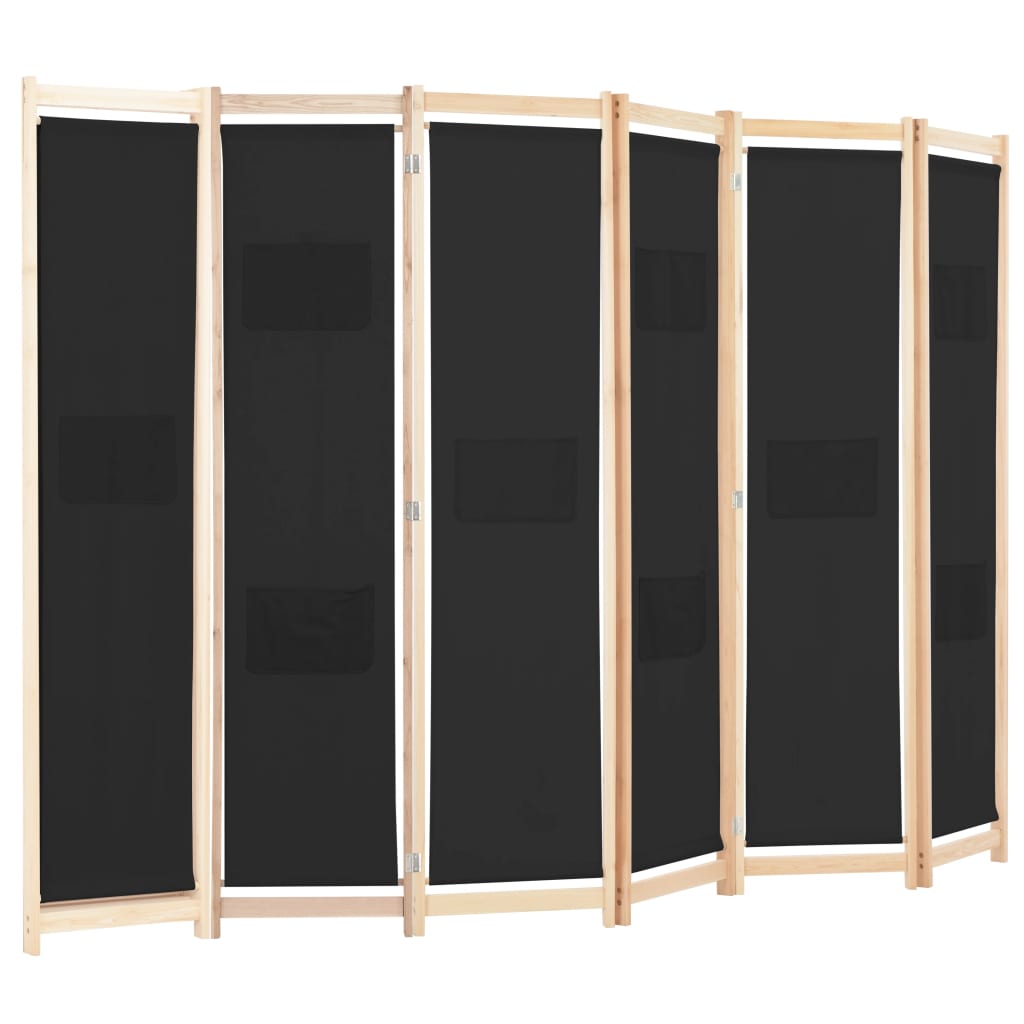 vidaXL Paravan de cameră cu 6 panouri, 240x170 x4 cm, material textil vidaXL Paravan de cameră cu 6 panouri, 240x170 x4 cm, material textil