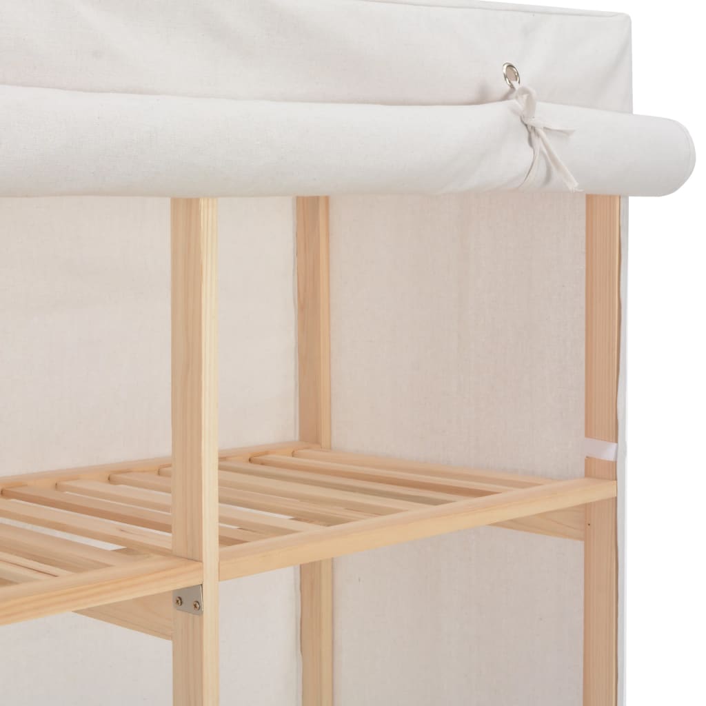 vidaXL Șifonier, alb, 200 x 40 x 170 cm, material textil vidaXL Șifonier, alb, 200 x 40 x 170 cm, material textil