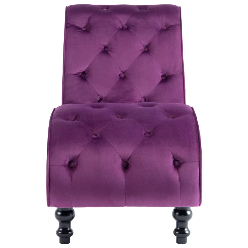 vidaXL Șezlong, violet, catifea vidaXL Șezlong, violet, catifea