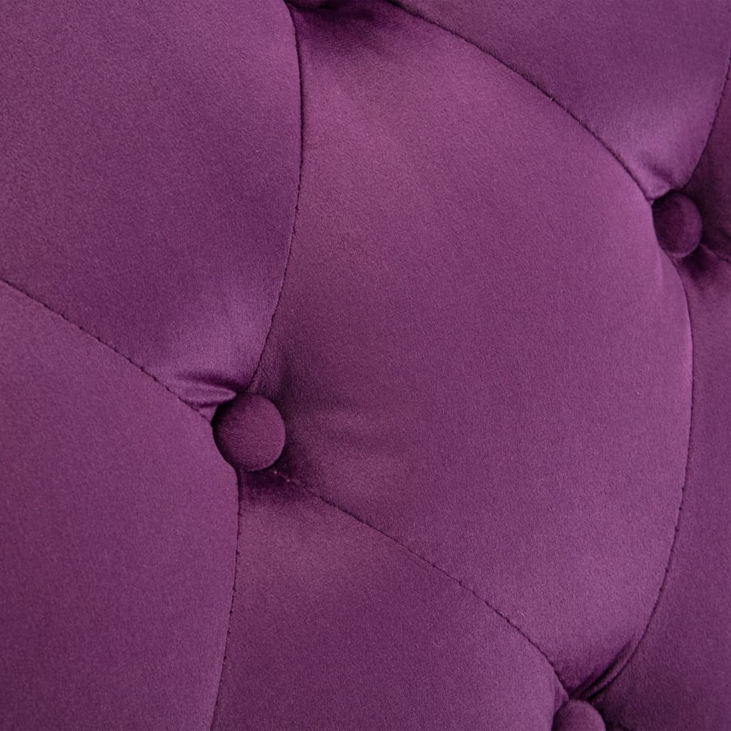 vidaXL Șezlong, violet, catifea vidaXL Șezlong, violet, catifea