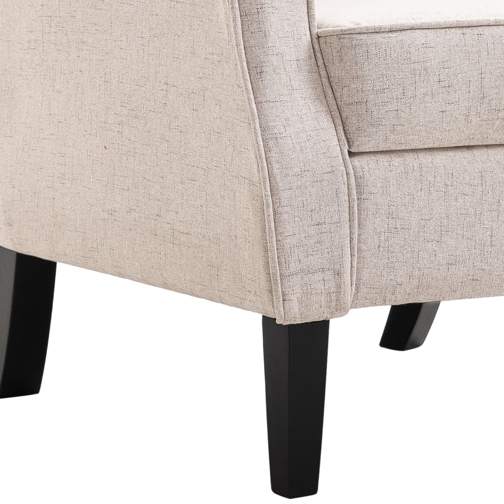 vidaXL Fotoliu, bej, material textil vidaXL Fotoliu, bej, material textil