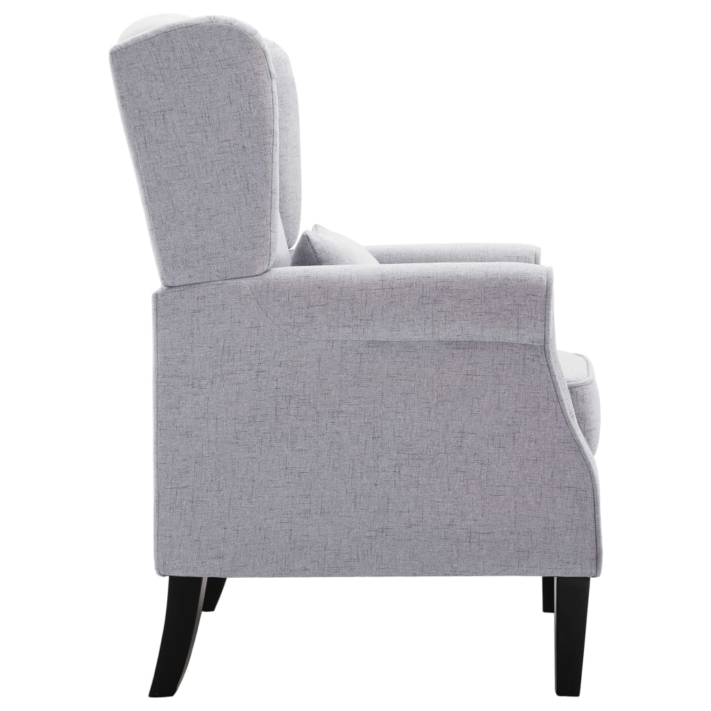 vidaXL Fotoliu, gri deschis, material textil vidaXL Fotoliu, gri deschis, material textil