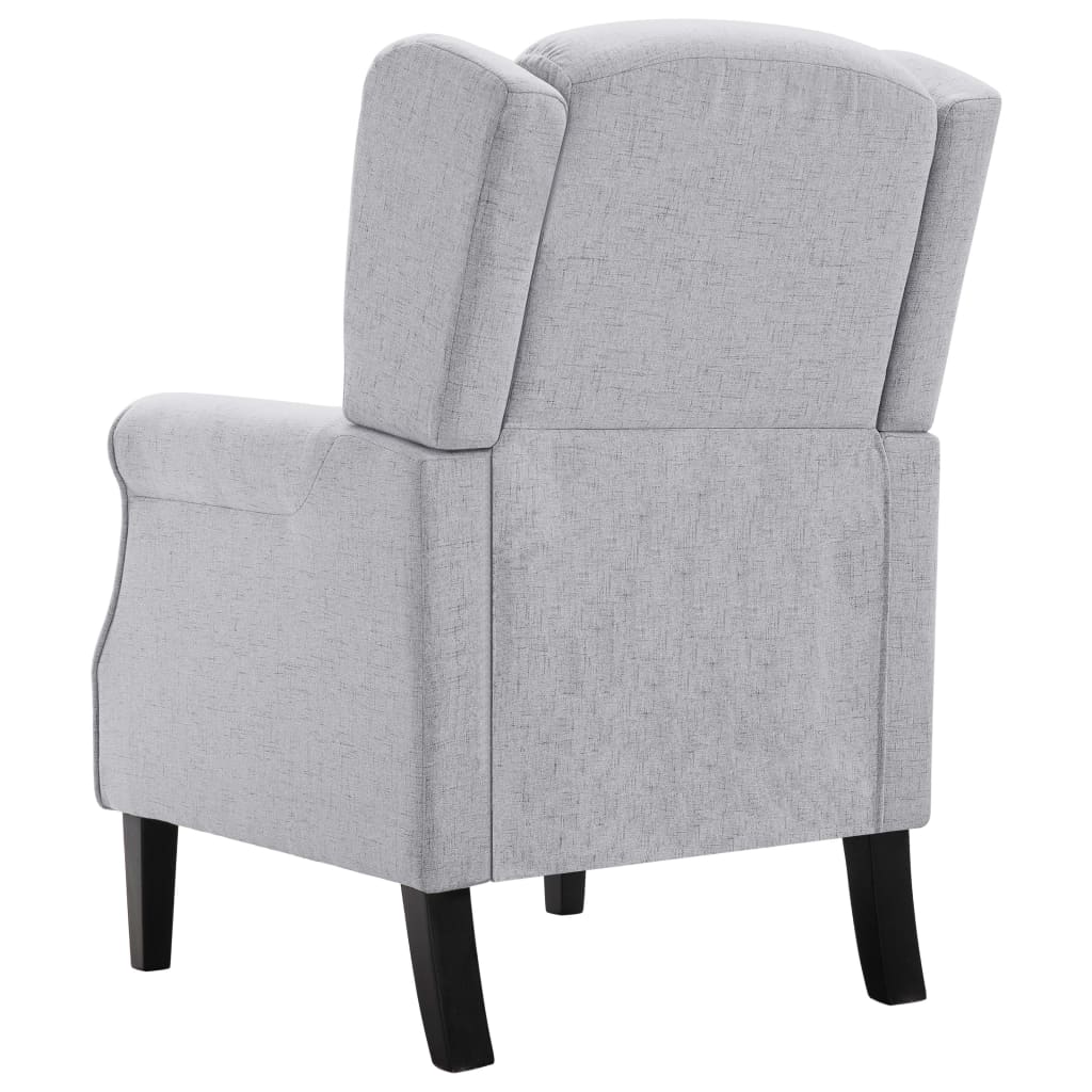 vidaXL Fotoliu, gri deschis, material textil vidaXL Fotoliu, gri deschis, material textil