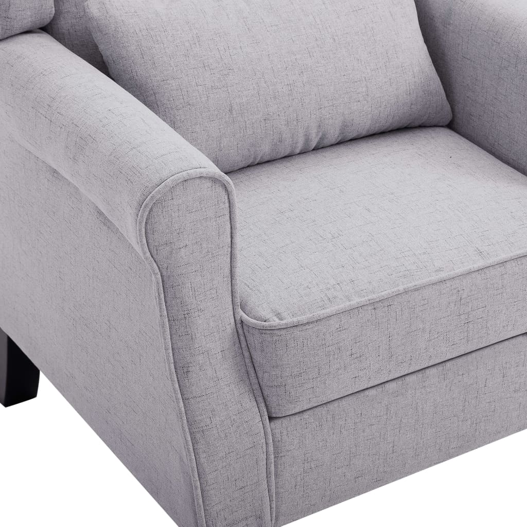 vidaXL Fotoliu, gri deschis, material textil vidaXL Fotoliu, gri deschis, material textil