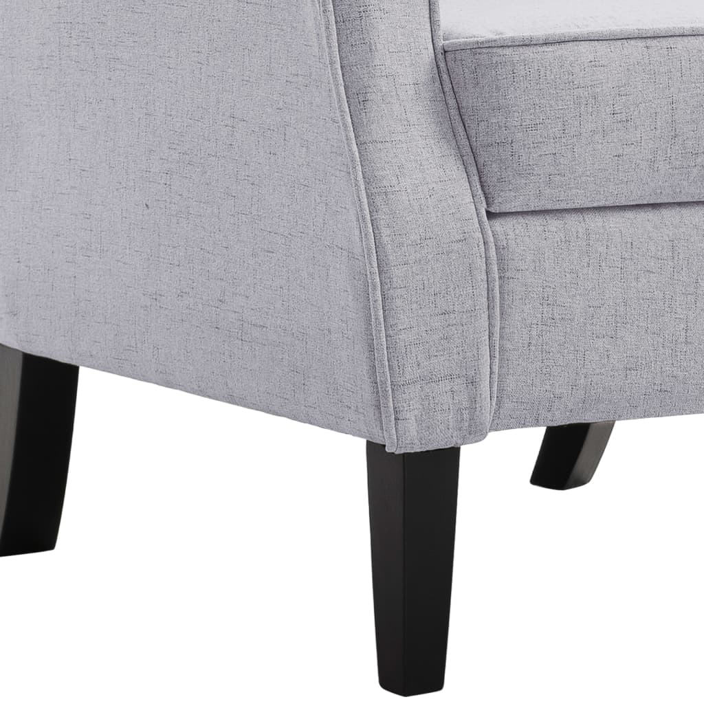 vidaXL Fotoliu, gri deschis, material textil vidaXL Fotoliu, gri deschis, material textil