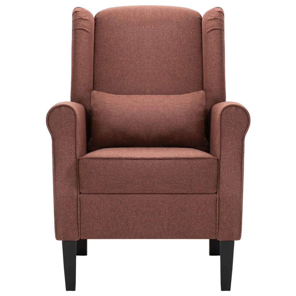 vidaXL Fotoliu, maro, material textil