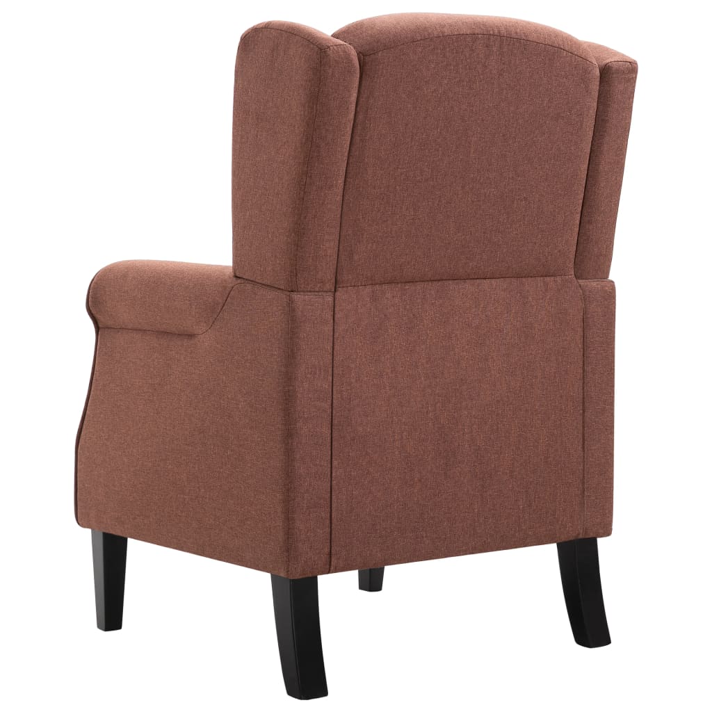 vidaXL Fotoliu, maro, material textil