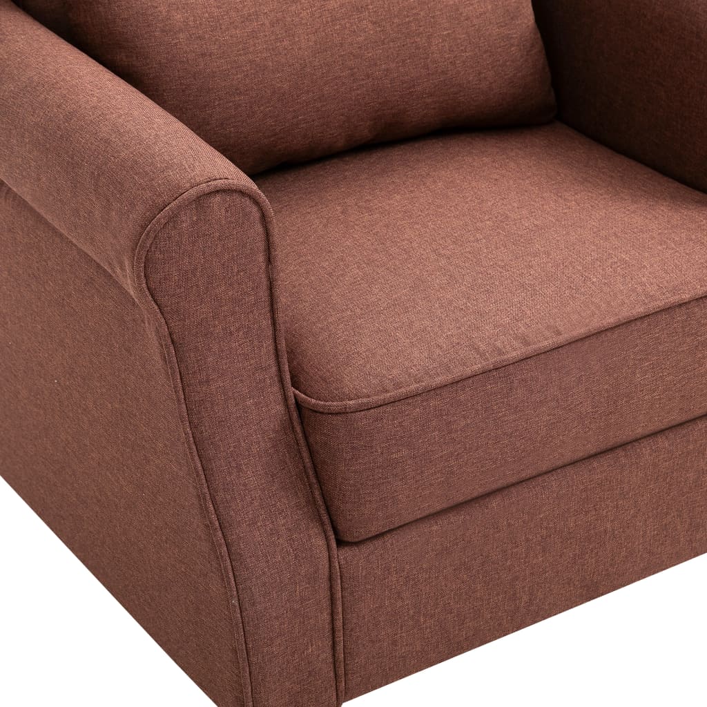 vidaXL Fotoliu, maro, material textil
