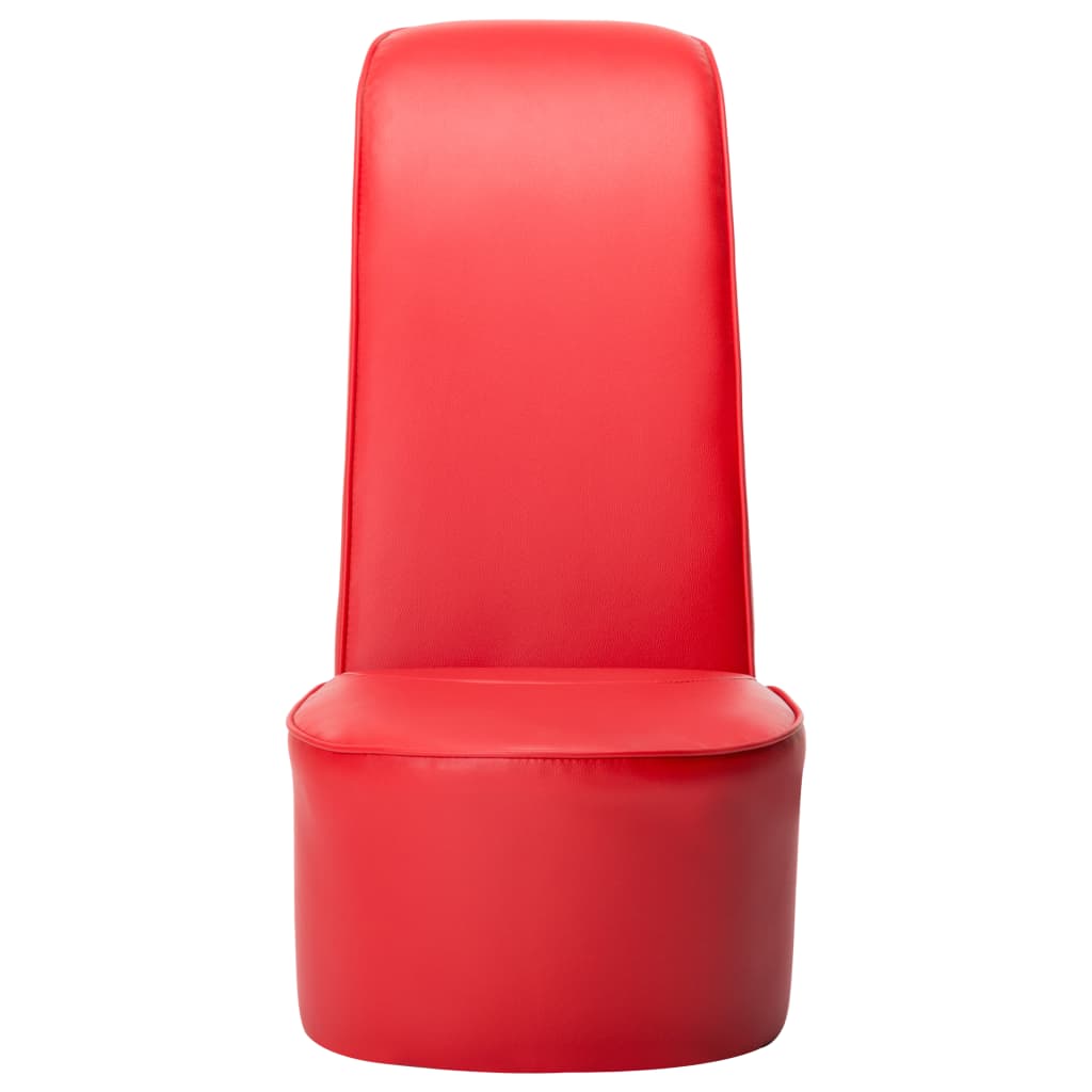 vidaXL Scaun, design toc înalt, roșu, piele ecologică