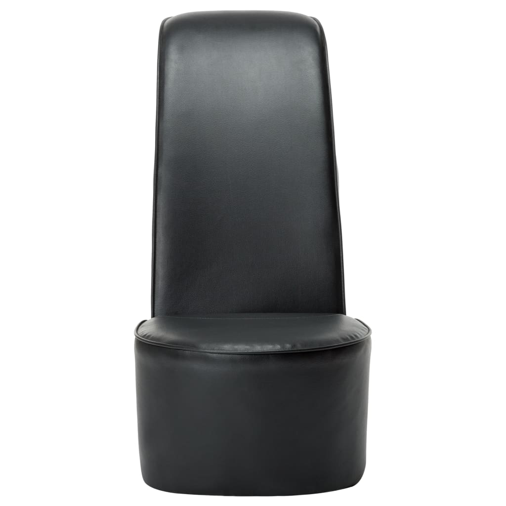 vidaXL Scaun, design toc înalt, negru, piele ecologică