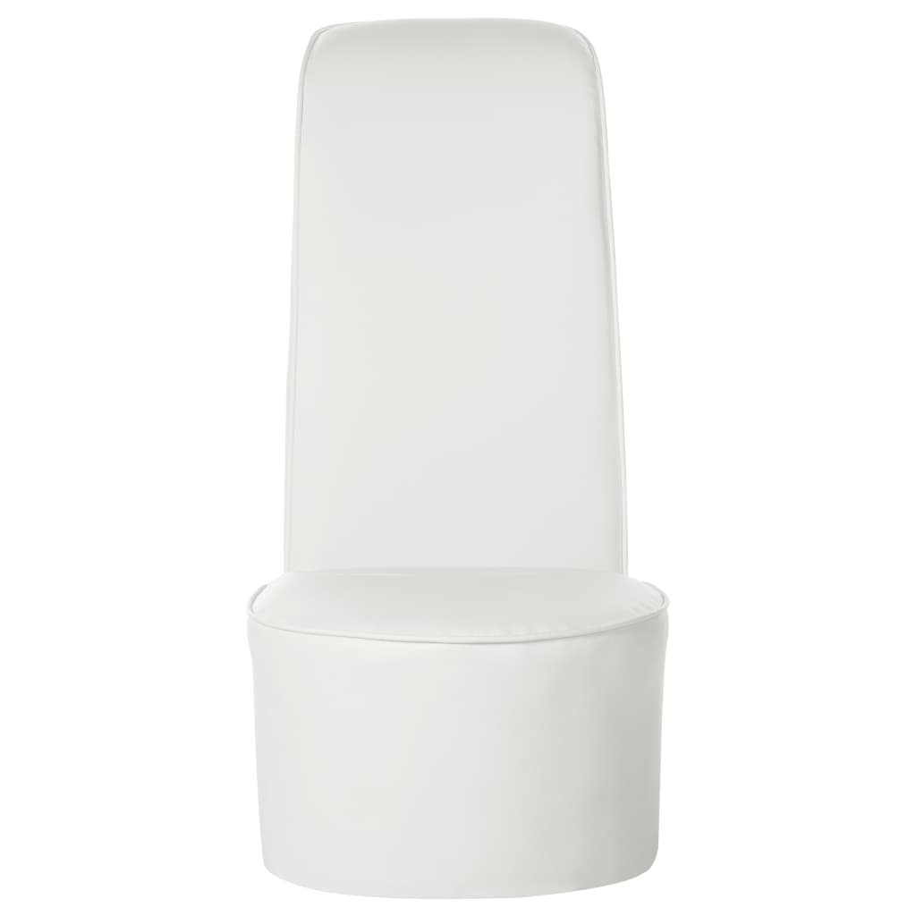 vidaXL Scaun, design toc înalt, alb, piele ecologică