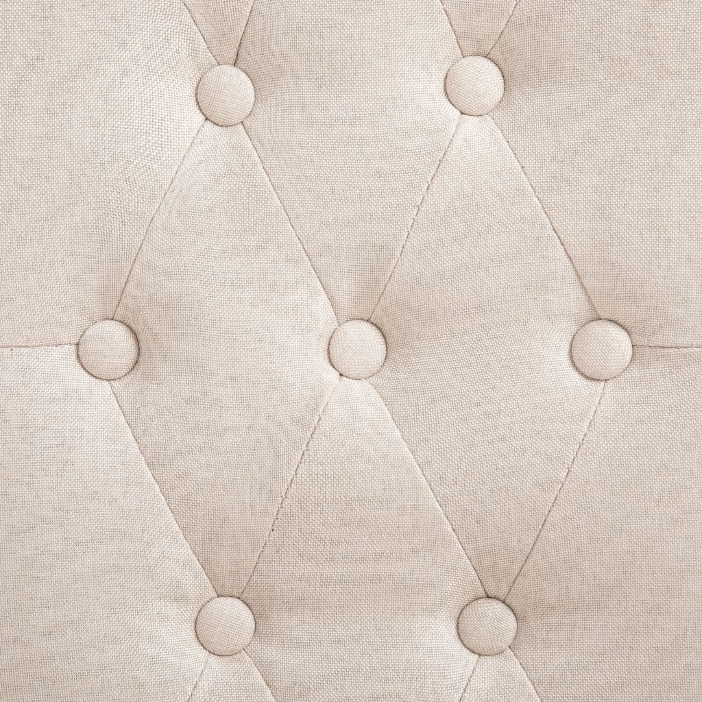 vidaXL Scaune de bucătărie, 2 buc., crem, material textil vidaXL Scaune de bucătărie, 2 buc., crem, material textil