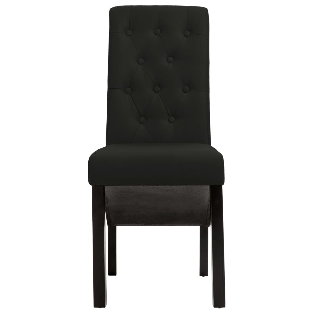 vidaXL Scaune de bucătărie, 2 buc. negru, textil vidaXL Scaune de bucătărie, 2 buc. negru, textil