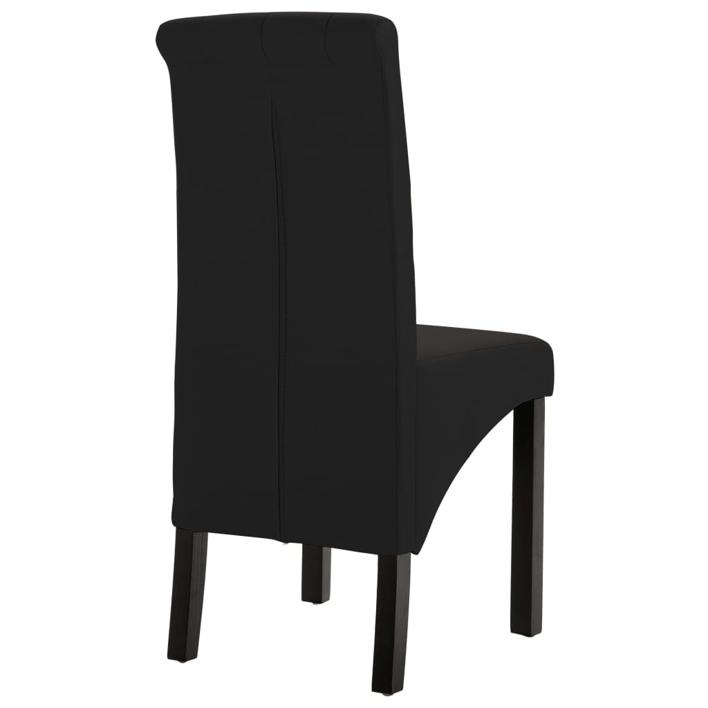 vidaXL Scaune de bucătărie, 2 buc. negru, textil vidaXL Scaune de bucătărie, 2 buc. negru, textil