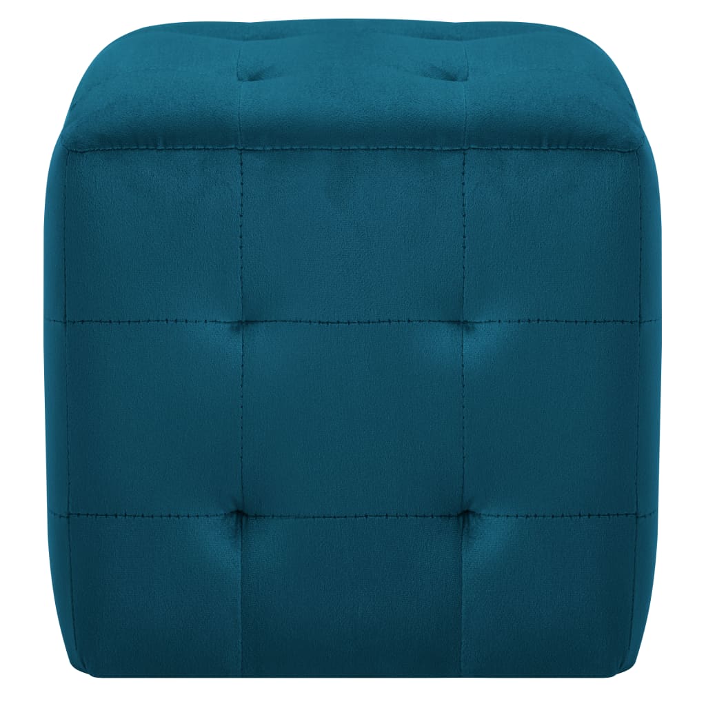 vidaXL Noptiere, 2 buc., albastru, 30x30x30 cm, țesătură din catifea vidaXL Noptiere, 2 buc., albastru, 30x30x30 cm, țesătură din catifea