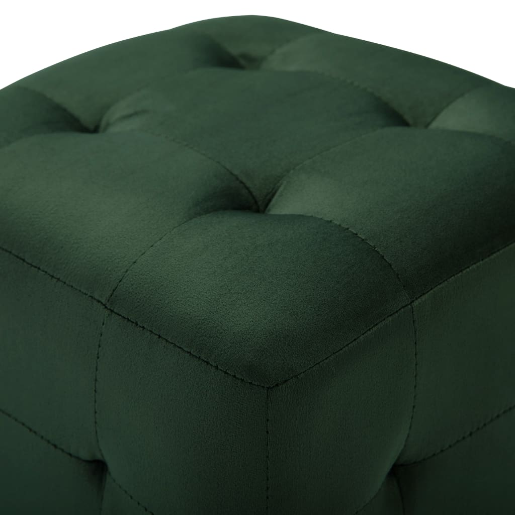 vidaXL Noptiere, 2 buc., verde, 30 x 30 x 30 cm, țesătură catifea
