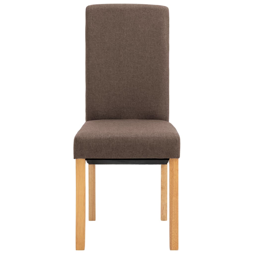 vidaXL Scaune de bucătărie, 2 buc., maro, material textil