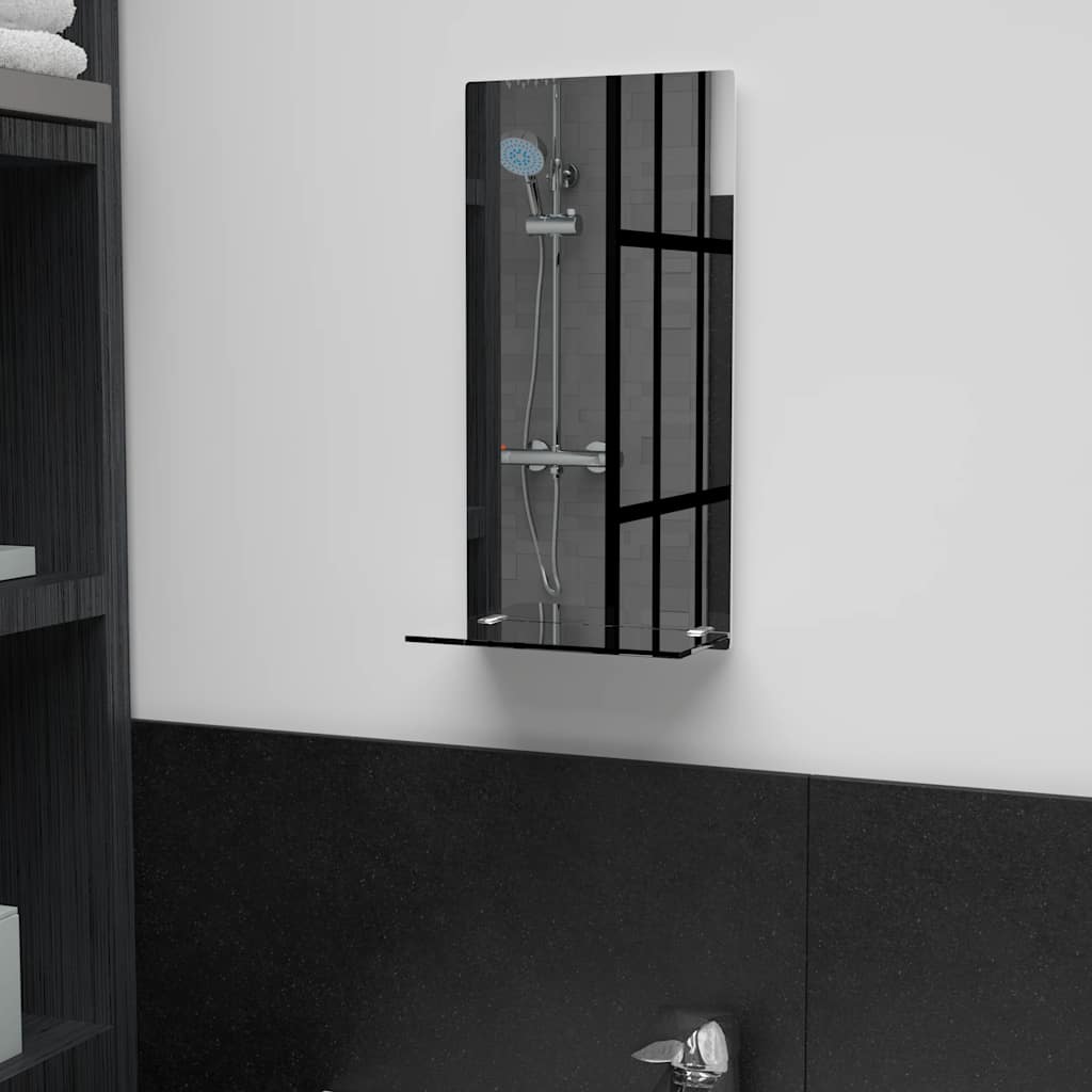 vidaXL Oglindă de perete cu raft, 20 x 40 cm, sticlă securizată vidaXL Oglindă de perete cu raft, 20 x 40 cm, sticlă securizată