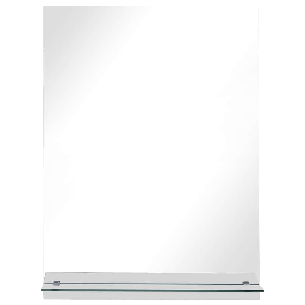 vidaXL Oglindă de perete cu raft, 50 x 70 cm, sticlă securizată