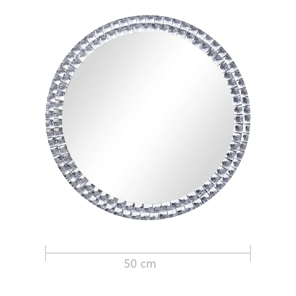 vidaXL Oglindă de perete, 50 cm, sticlă securizată vidaXL Oglindă de perete, 50 cm, sticlă securizată