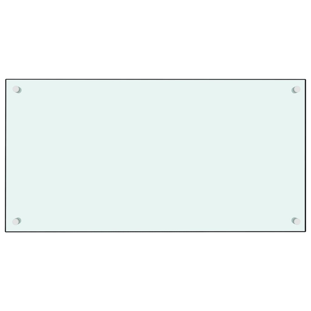 vidaXL Panou antistropi de bucătărie, alb, 80x40 cm, sticlă securizată vidaXL Panou antistropi de bucătărie, alb, 80x40 cm, sticlă securizată