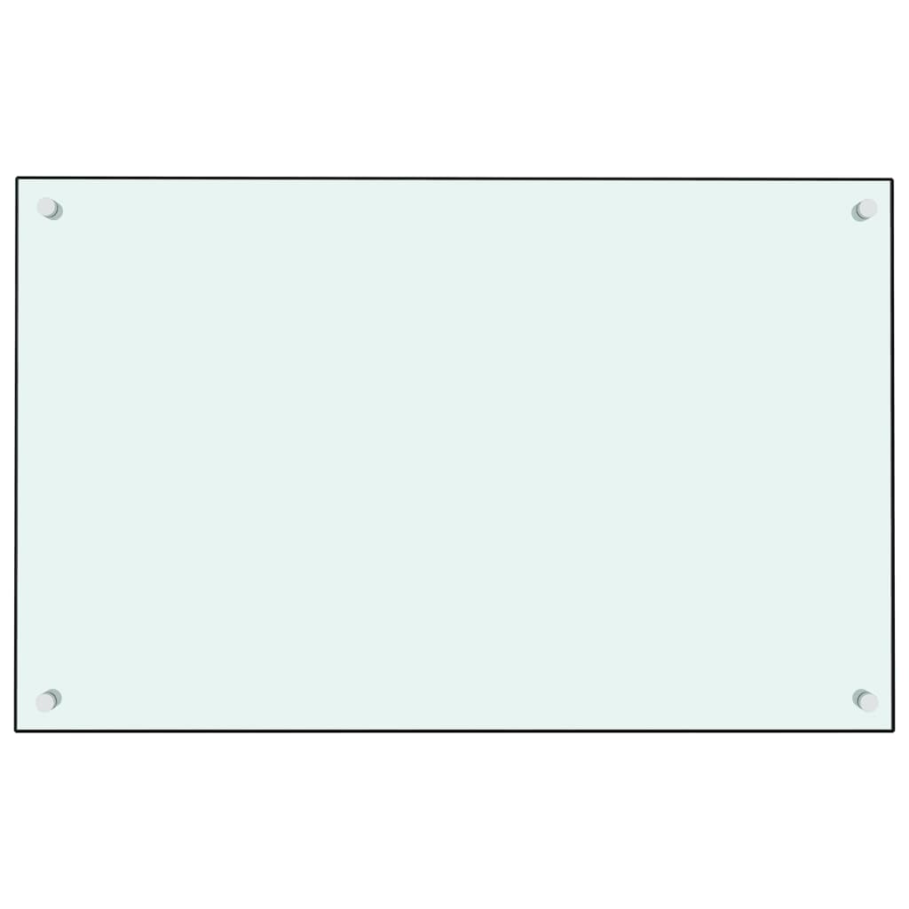 vidaXL Panou antistropi de bucătărie, alb, 80x50 cm, sticlă securizată vidaXL Panou antistropi de bucătărie, alb, 80x50 cm, sticlă securizată