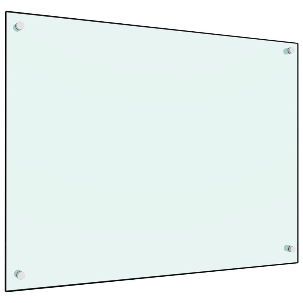 vidaXL Panou antistropi de bucătărie, alb, 80x60 cm, sticlă securizată vidaXL Panou antistropi de bucătărie, alb, 80x60 cm, sticlă securizată