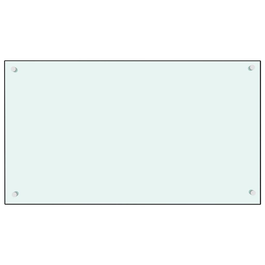 vidaXL Panou antistropi de bucătărie, alb, 90x50 cm, sticlă securizată vidaXL Panou antistropi de bucătărie, alb, 90x50 cm, sticlă securizată